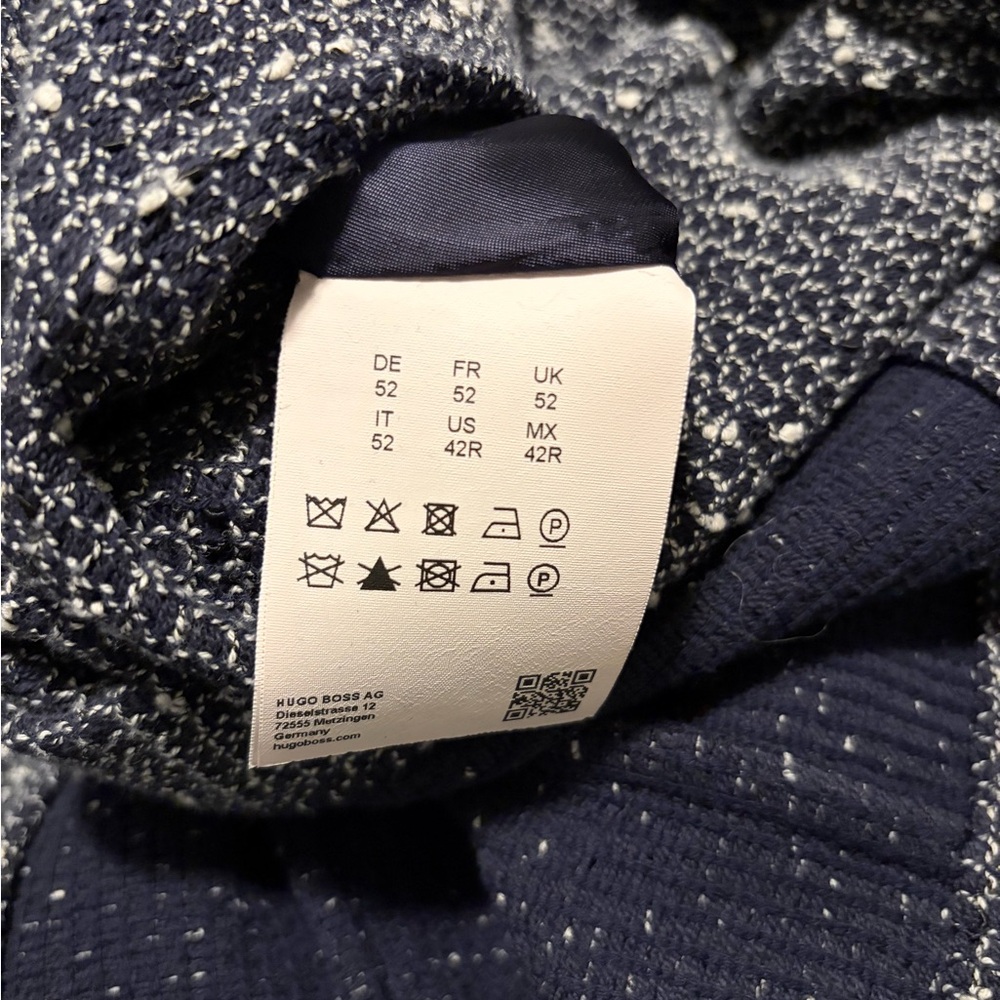 Hugo Boss Navy Tweed Blazer - Picture 5 of 5